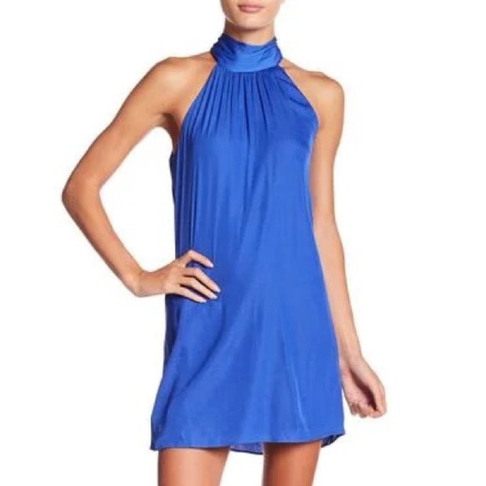 Naked Zebra Halter Mock Neck Dress